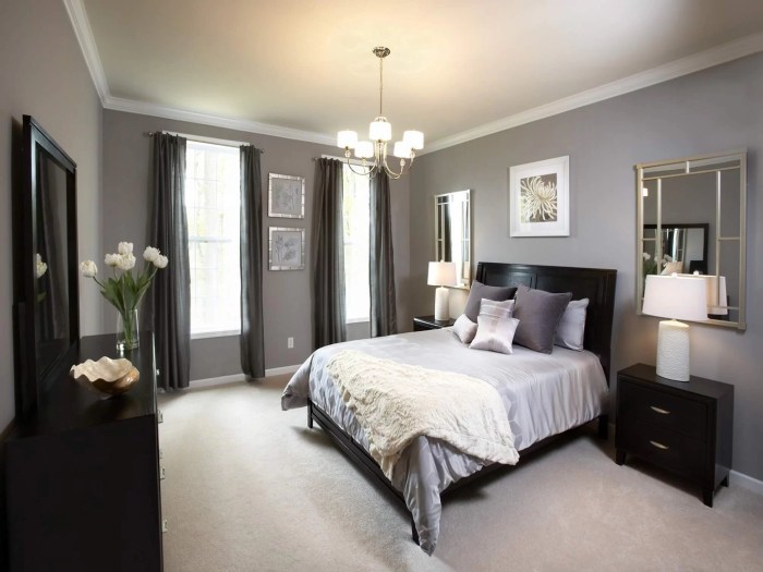 How to decorate a bedroom with grey walls