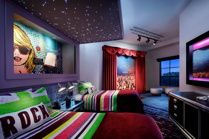 How to decorate a hard rock bedroom