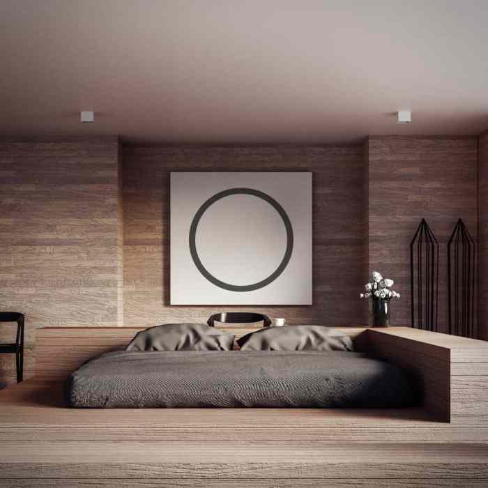 How to decorate empty bedroom wall minimalist