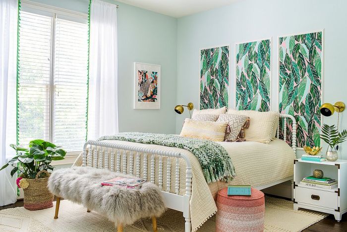 Tropical bedroom style white bedrooms pastel ideas green decor trendy inspirations blue