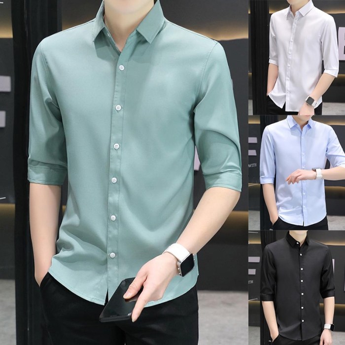 Mens slim dress shirt