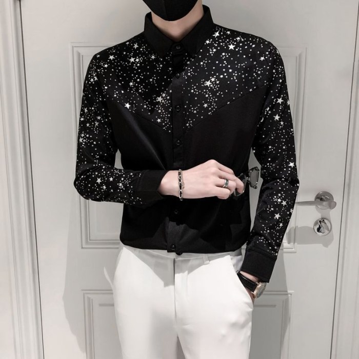 Men's sequin dress shirt