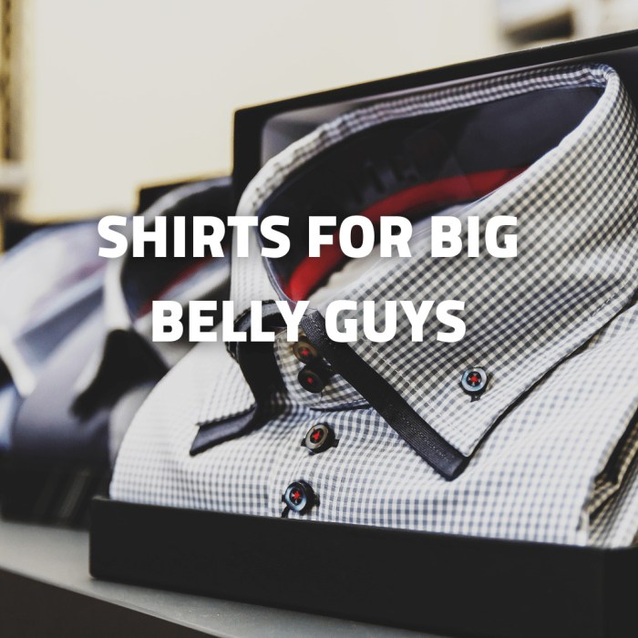 Men's dress shirt for big belly