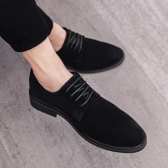 Suede oxfords flats