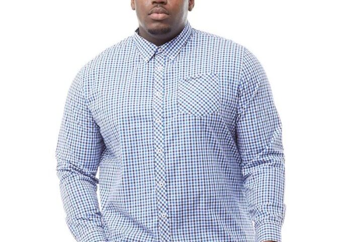 Men's dress shirt for big belly