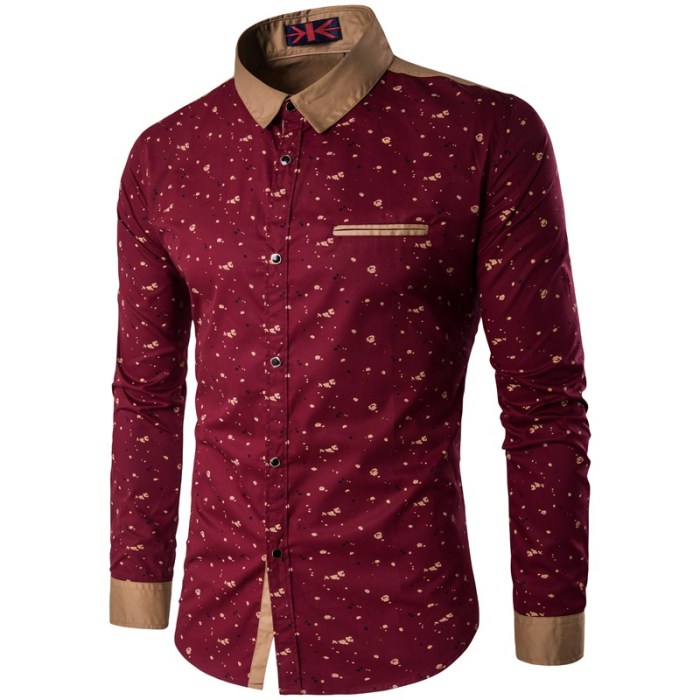 Mens print dress shirts